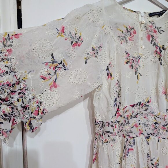 French Connection FCUK Flores Scatter Georgette Boho Floral Dress S NWOT - Picture 7 of 12